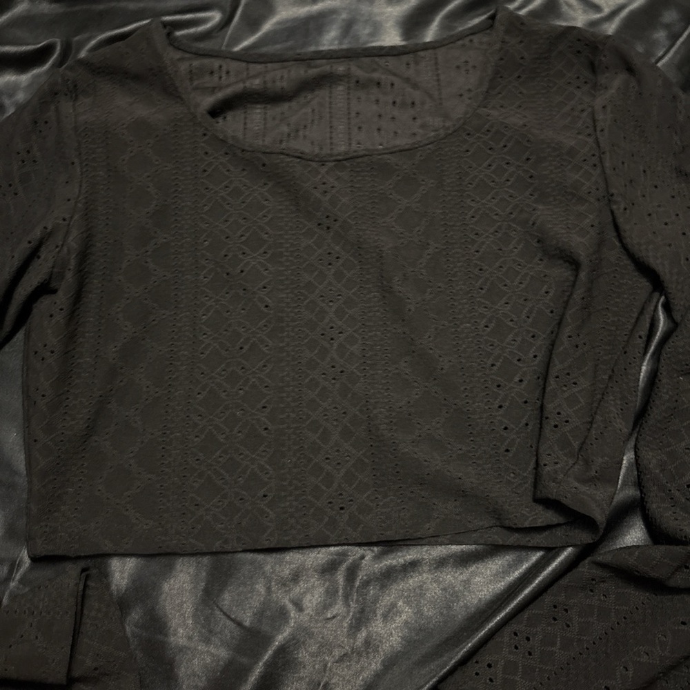 Elegant Black Lace Women's Top